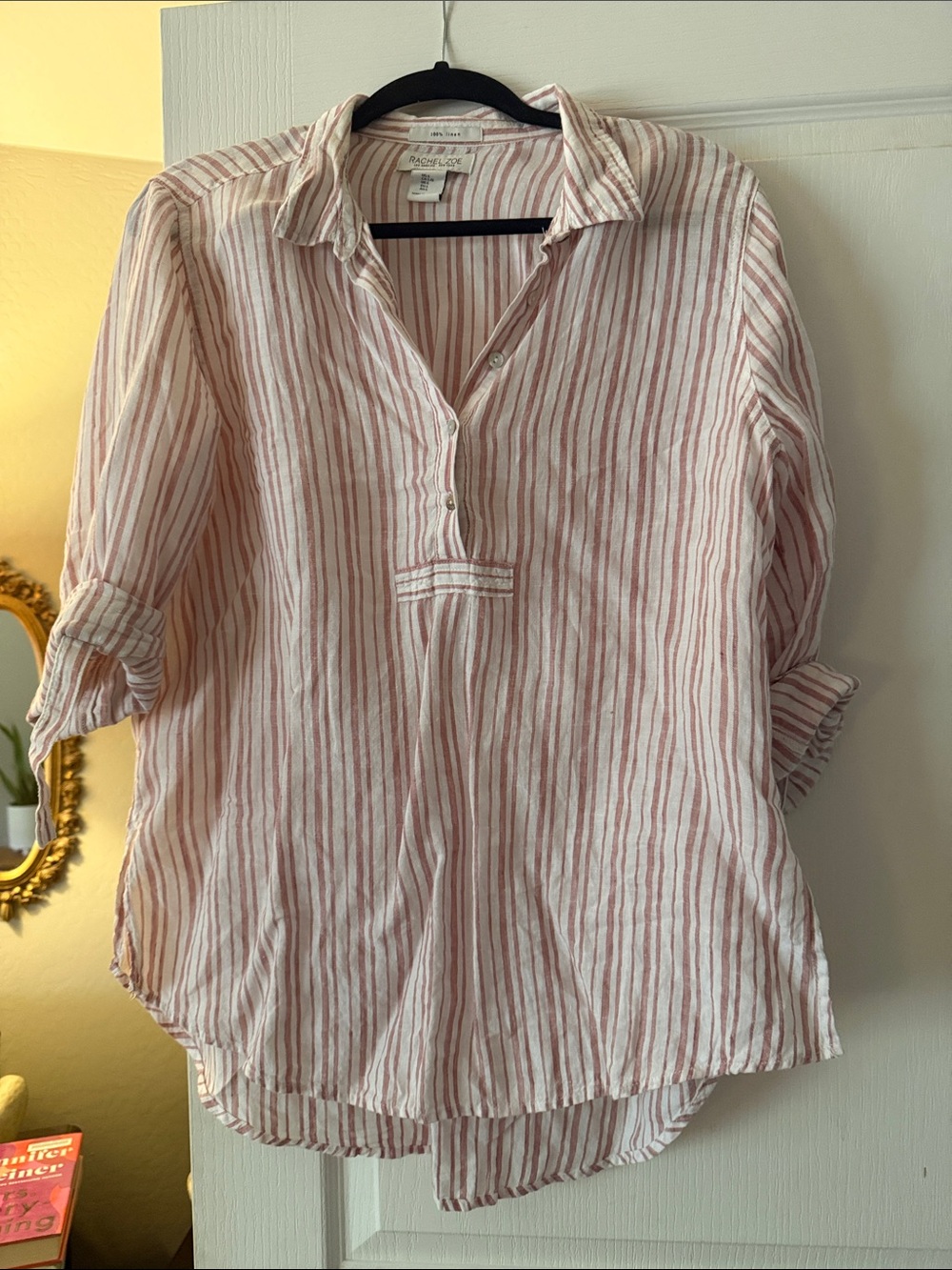 Rachel Zoe Linen popover blouse